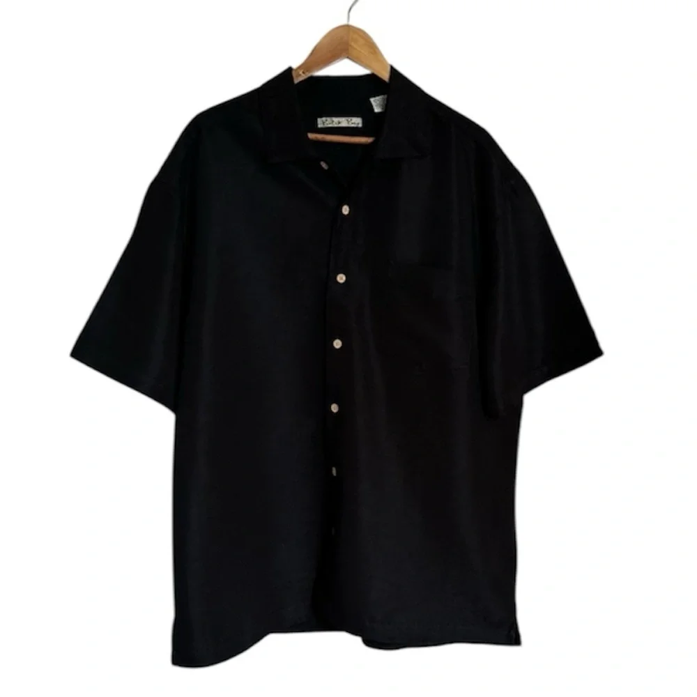 Batik Bay Black Hawaiian Shirt Size XL - Picture 1 of 6